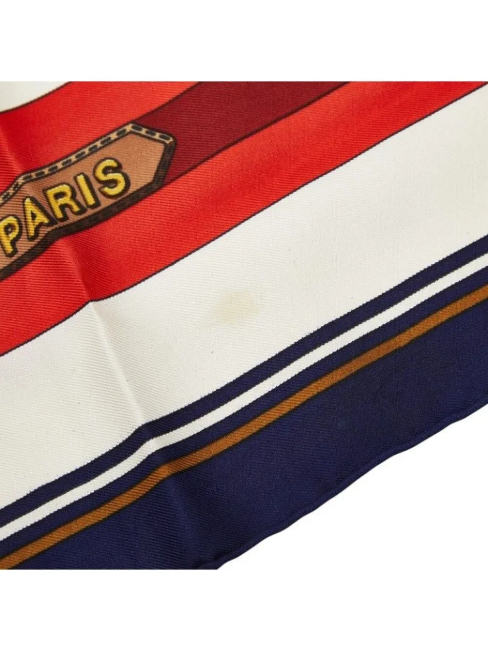 Hermes Carre 90 les Sangles Suspender Belt Scarf White Multicolor Silk